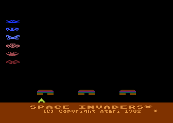 Space Invaders title screen for Atari 5200